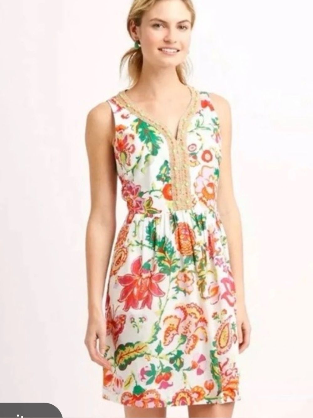 Vineyard Vines womens island floral v neck dress size 6
